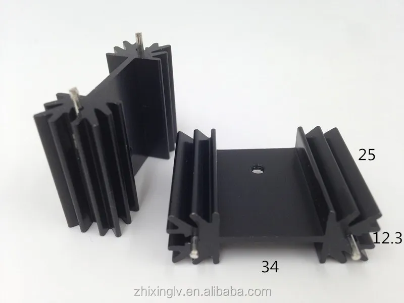 Newly Design Aluminum Products To220 Heat Sink Diode Heat Sink Transistor Heat Sink 34*12.325