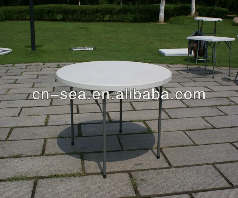 4ft Plastic Folding Round Dinning Table,122cm Round Coffee Table,Small