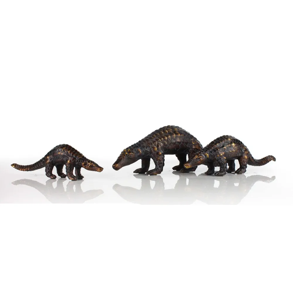 Resin Electroplate Animal Pangolin Figure Toy Ornaments Home Decor factory