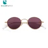 Best selling kids size metal frame round UV400 polarized baby sunglasses