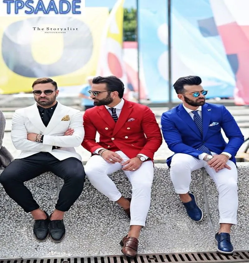 Casual Style Colorful Men Suit For Wedding 2 Pieces(jacket+pants+tie)  Fashion Groom Prom Masculino Trajes De Hombre Blazer - Buy 2 Pieces Coat  Pants Men Suit For Wedding,Bridegroom Best Men Suits Blazer Costume,Man