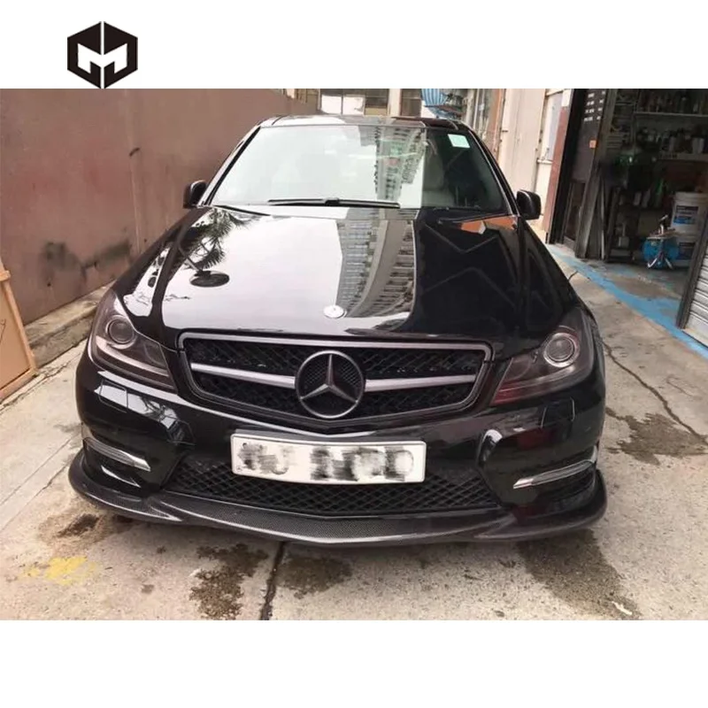 Carbon Fiber Amg Style Front Lip For Mercedes Benz Cclass W204 C63 Amg