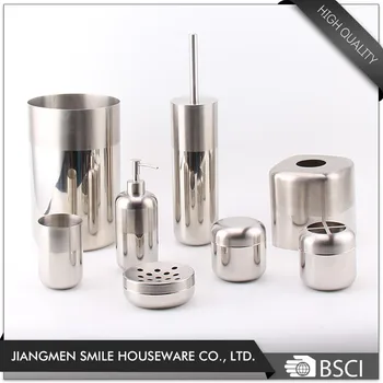 High Quality 6 Pieces Soap Dispenser Toilet Brush Holder Accessories High Quality 6 Pieces Soap Dispenser Toilet Brush Holder Accessories Stainless Steel Bathroom Set