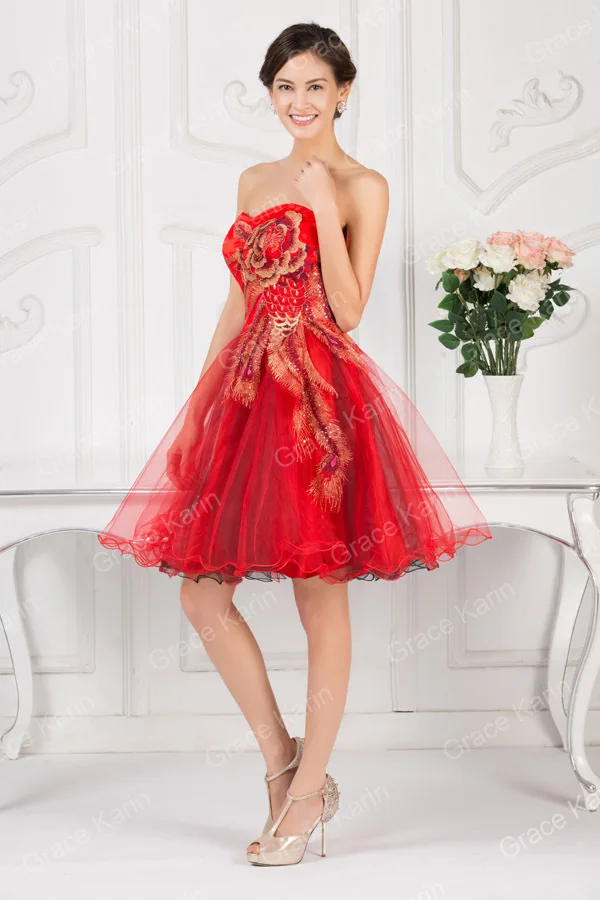 red cocktail dress for debut
