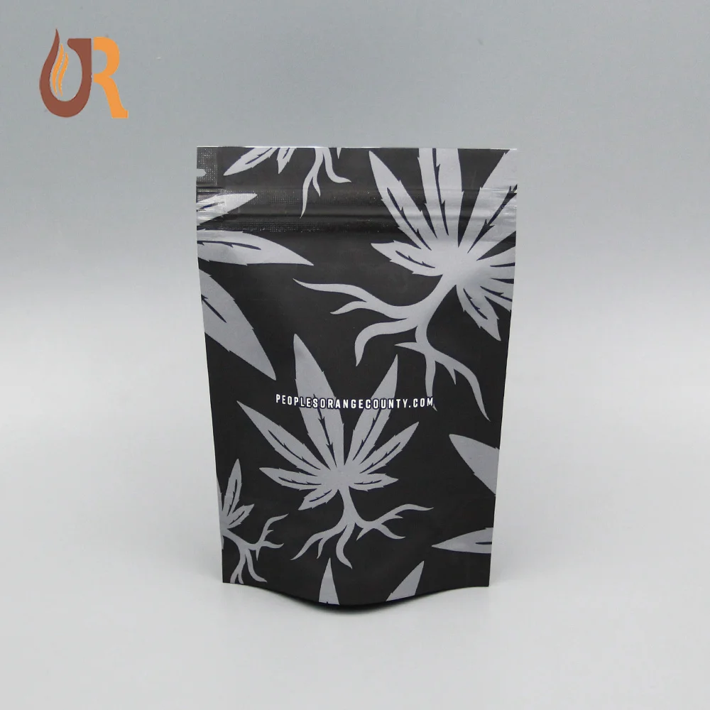 Ziplock Smell Proof Sative Leaves Packaging Custom Printed Medical Weed