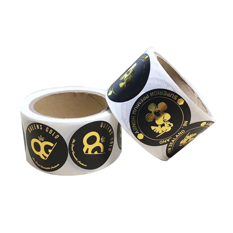 printing customized logo matte lamination embossed stickers label buy