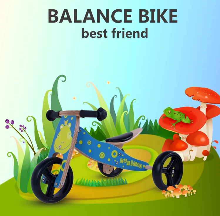 triciclo de madera 2 en 1