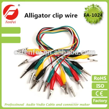 Alligator Crocodile Clip test lead Lead Small Multi-color Set of 10 test lead - ANKUX.COM