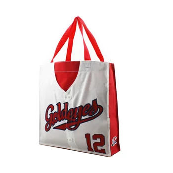 baseball canvas tote