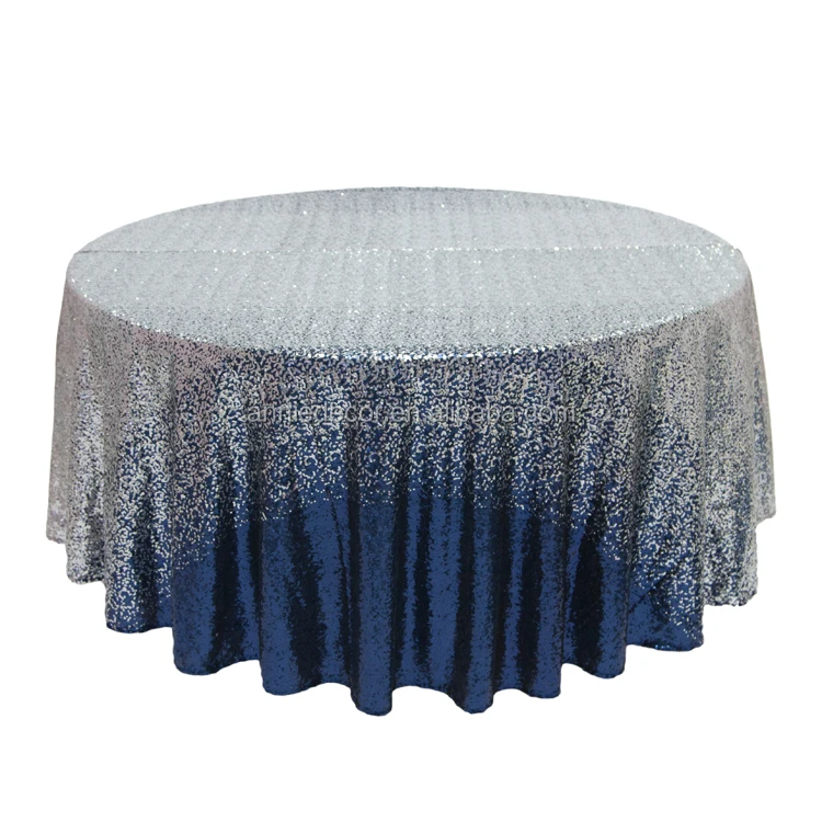 Ombre Style High Quality 100 Polyester Embroidery Design Patterns Sequins Table Cloths