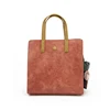 simple popular orange elegance tote luxury pure leather handbags