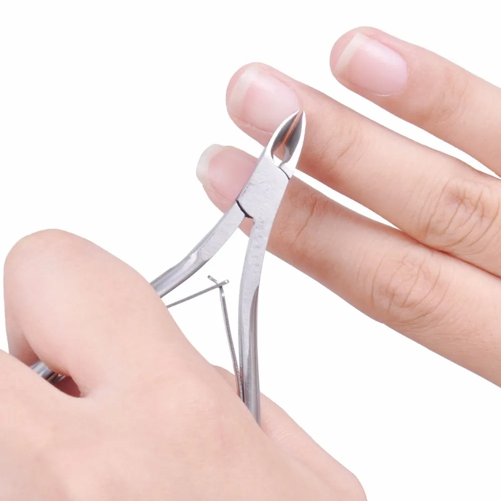 Stainless Steel Cuticle Nipper Cutter Pedicure Manicure Scissor Nail