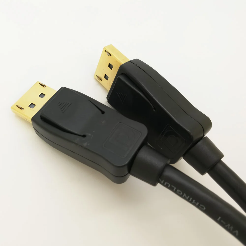 DisplayPort Kablo 6 Ayaklar Altın Kaplama DisplayPort - 4K Çözünürlük Hazır (DP Kablo DP) Siyah