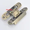 180 degree zinc alloy 3d adjustable 40mm thick door concealed hinges,AB finish hidden conceal invisible recessed door hinges