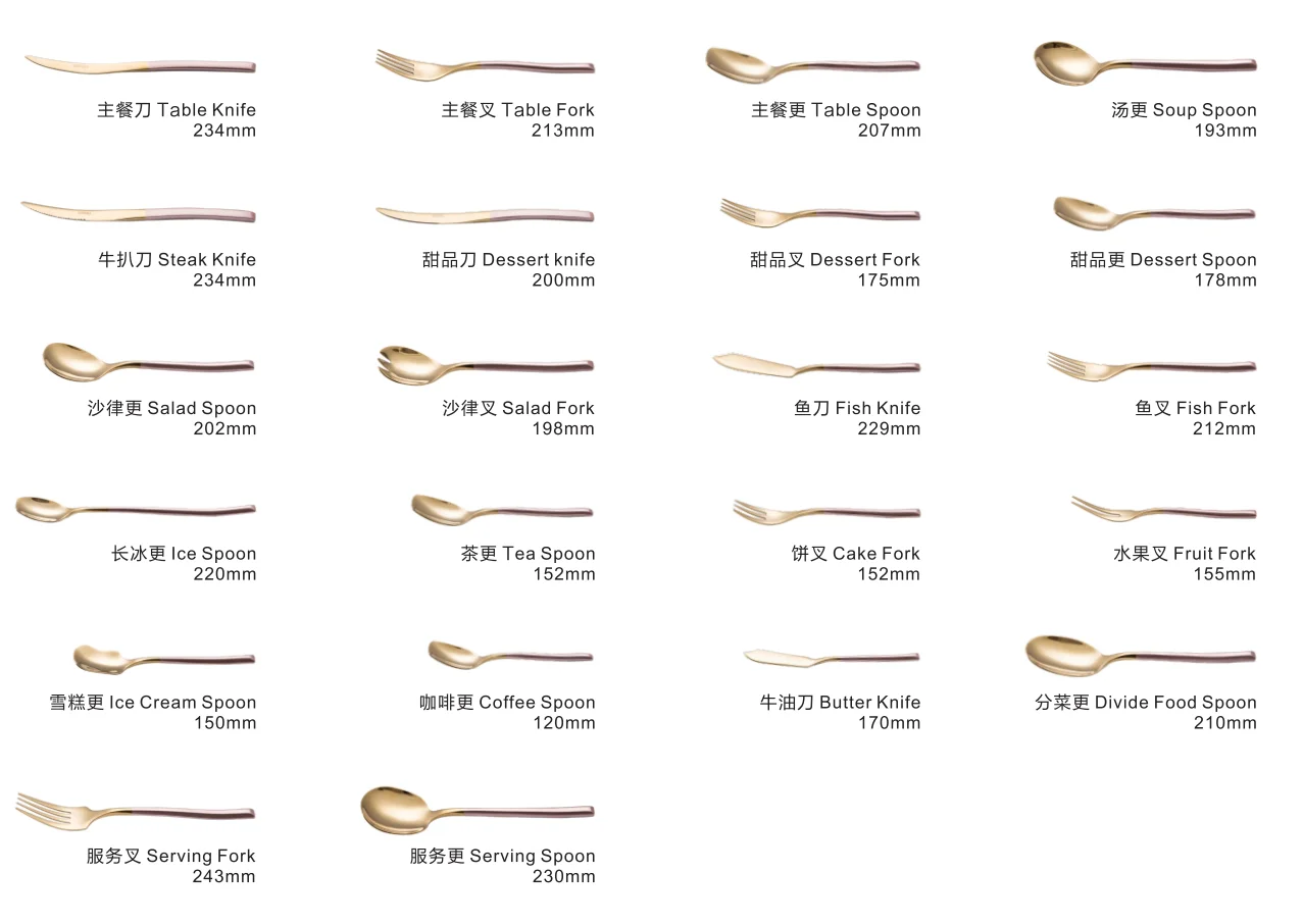 Wedding Flatware Rose Gold Cutlery Set With Pink Handle For Events