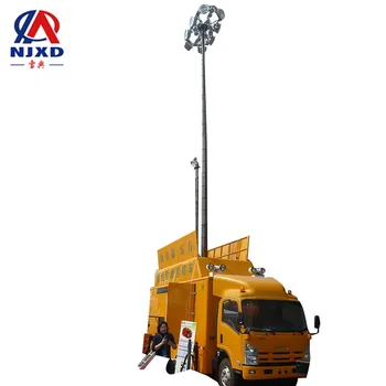 5.5m aluminum lighting telescopic mast for fire truck