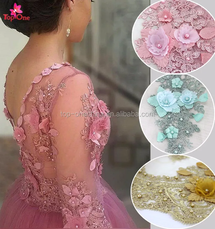 embroidered bridal lace fabric