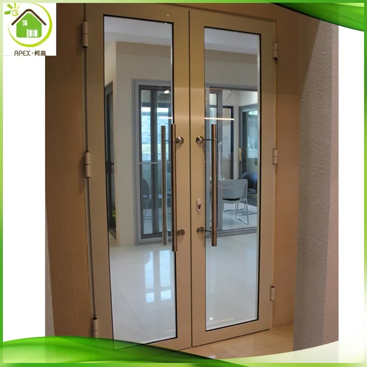 Swing Aluminum Frame Commercial Office Glass Door Texture Smart