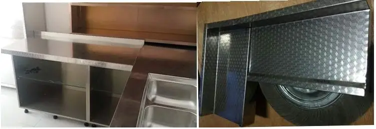 stainless steel double sink cabinet