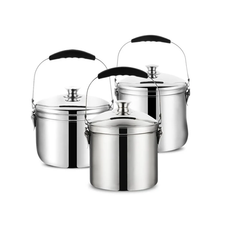 
sus 304 stainless steel thermo cooker flame free cooking pot 