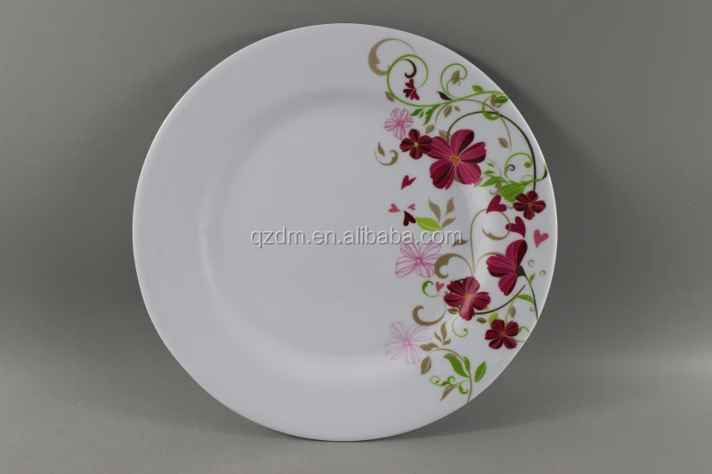 FDA LFGB Melamine dinner plate Flower Print 8"
