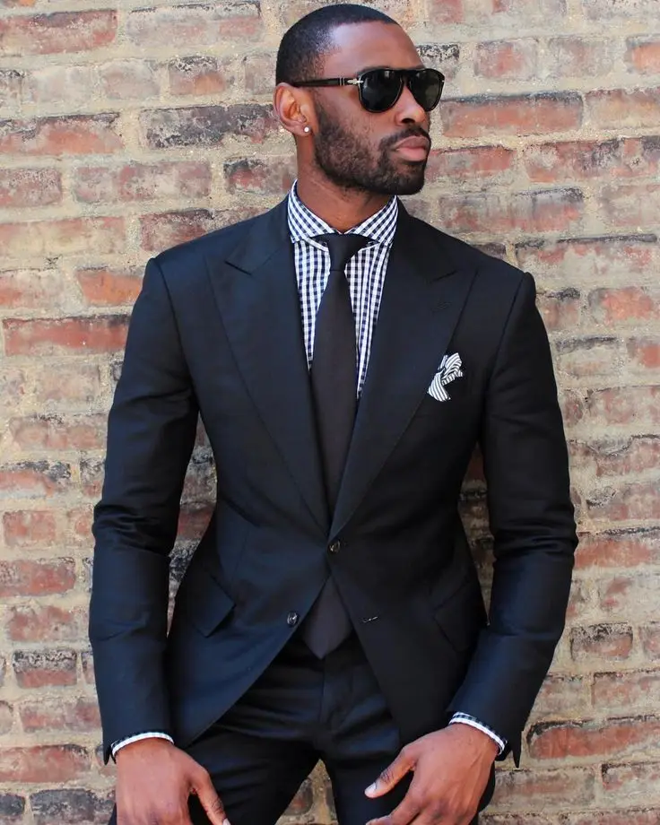 black suit for summer wedding