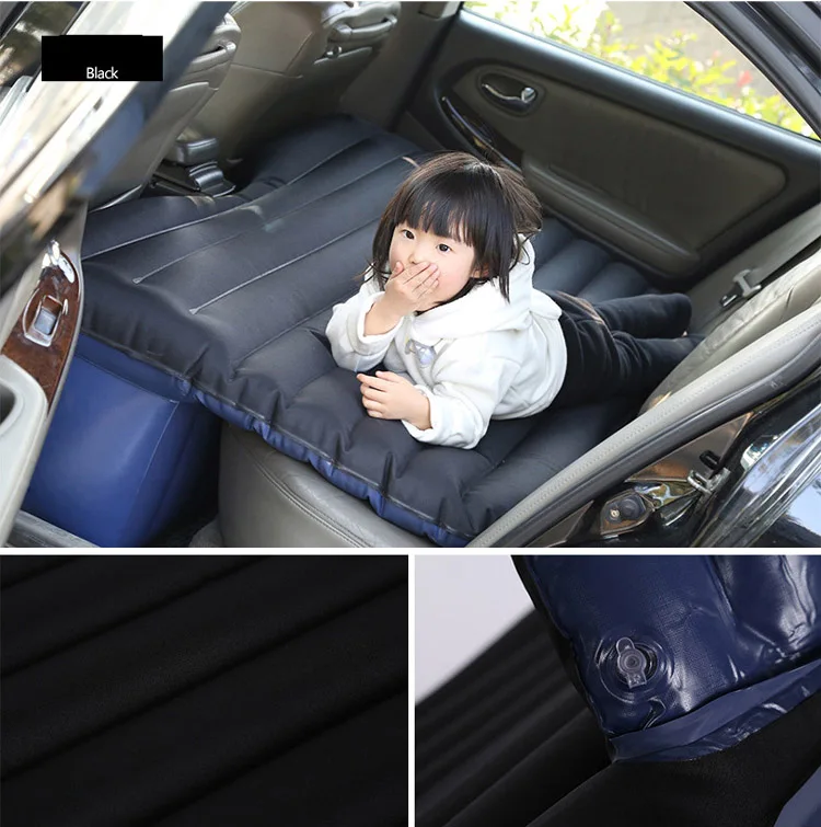 Car Air Bed Travel Inflatable Car Mattress Back Seat Cushion Travel Seat Camping