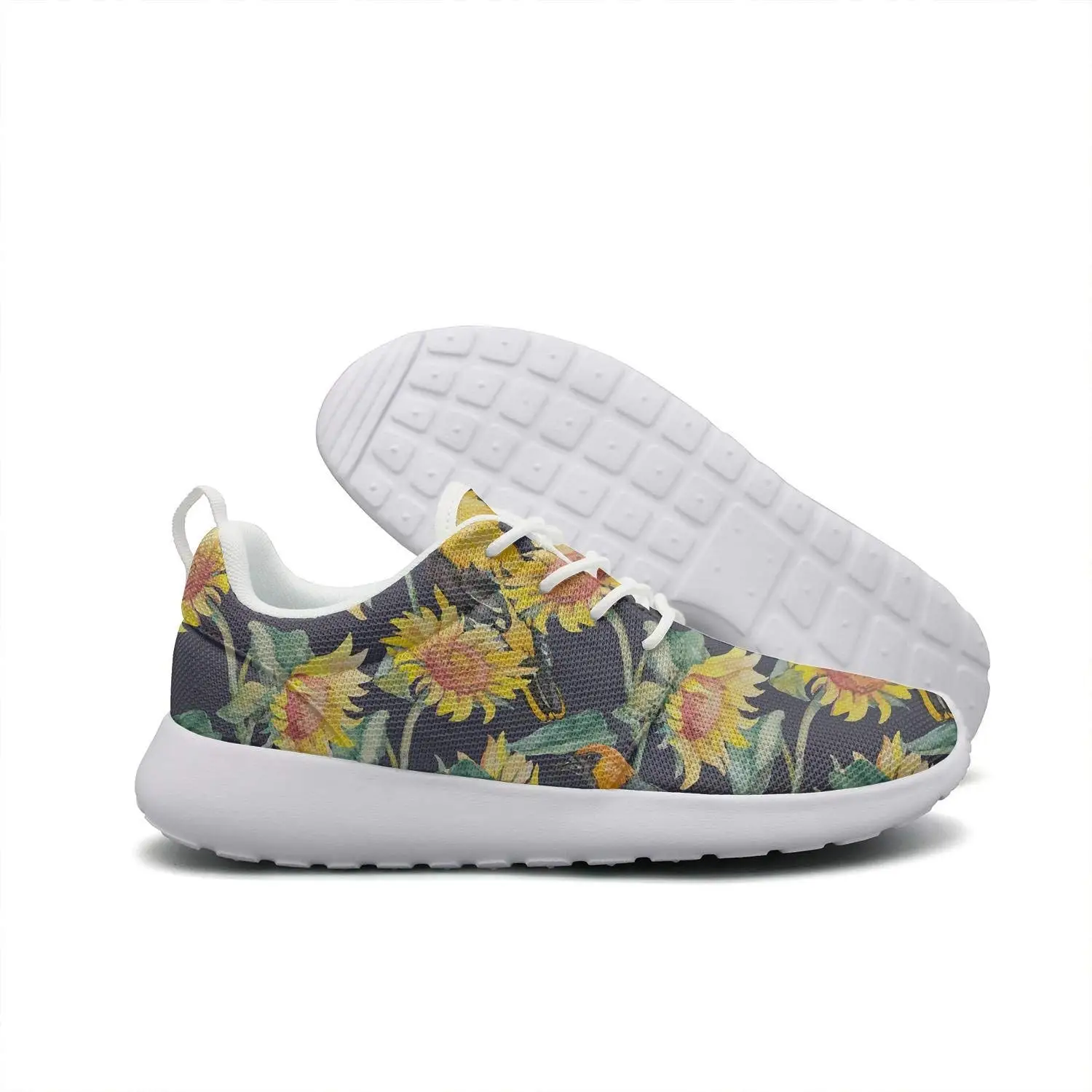 sneakers with flower design