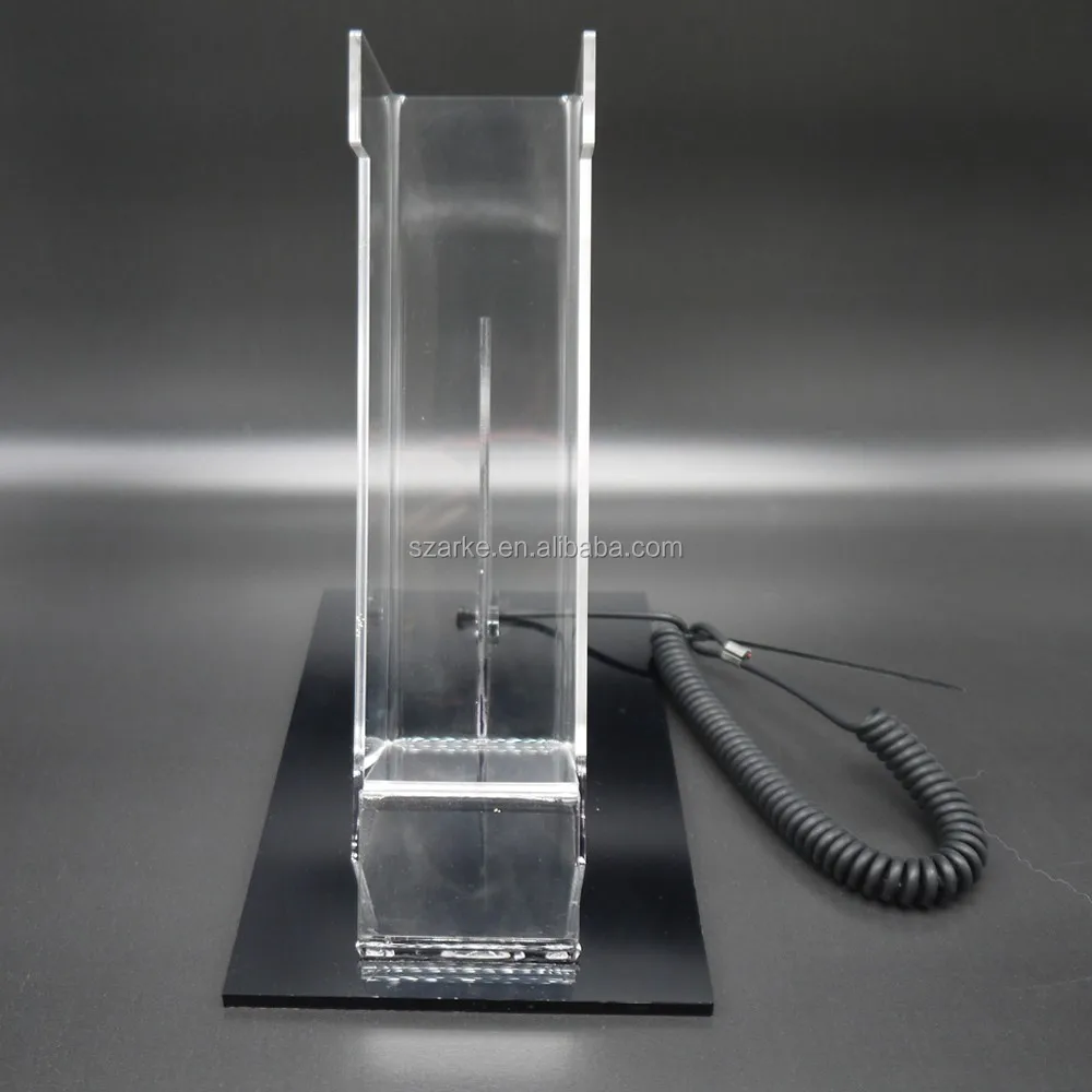 Custom Retail Countertop Acrylic Microphone Display Stand With Security Lock Buy Desktop