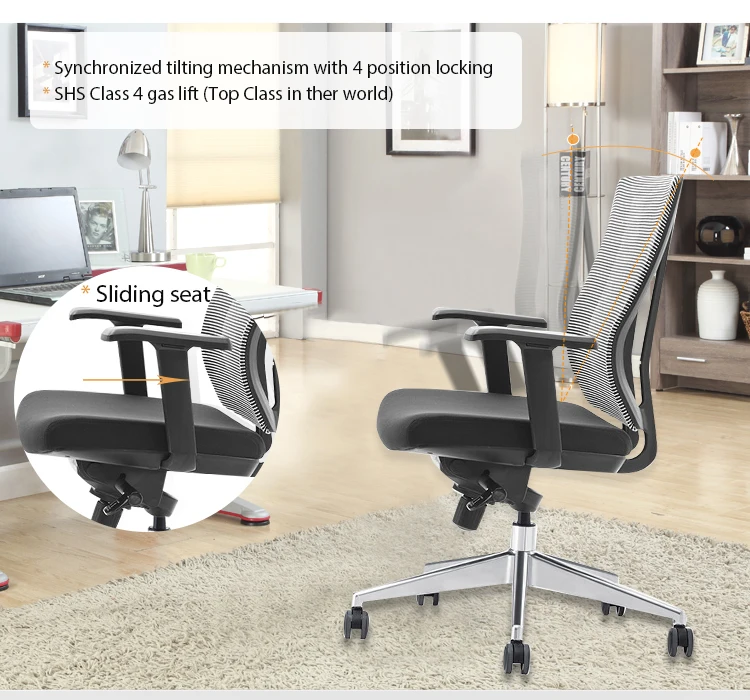 New Modern Swivel Mechanism Wheeless Office Chair For Workstation - Buy ...