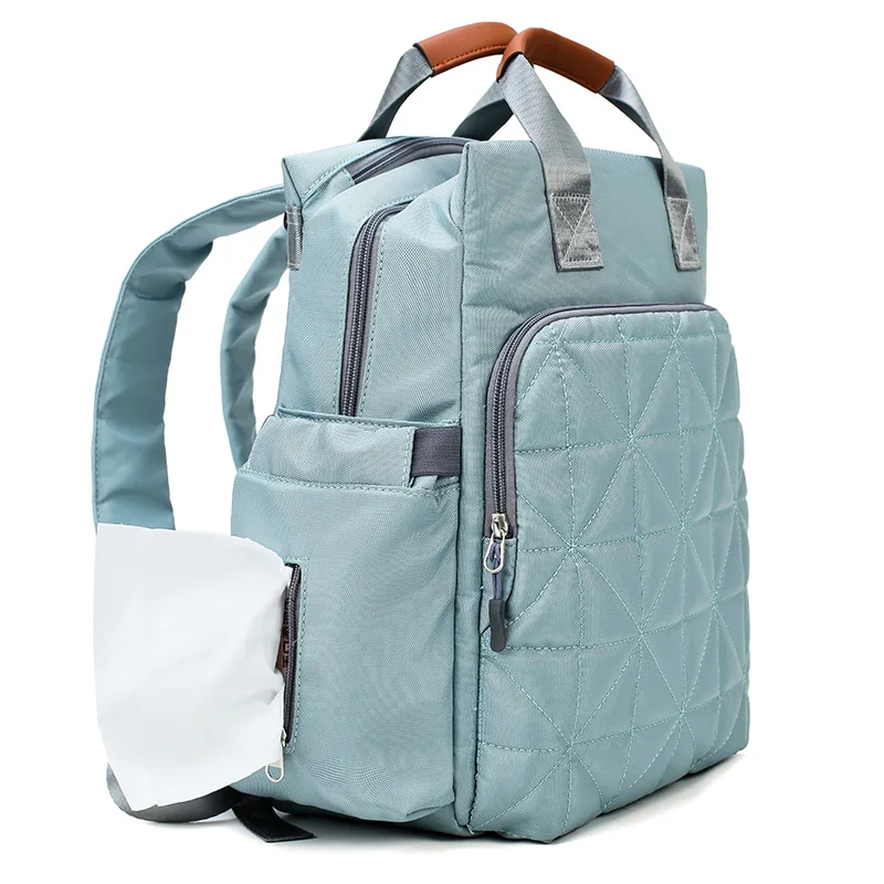 Cheap Top Rated Cute Blue Polyester Baby Boy Big Diaper Bag Tote