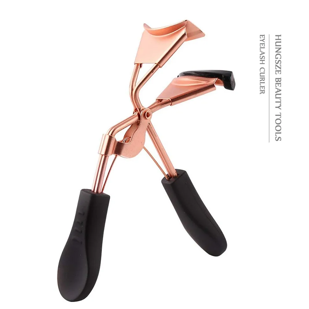 Half False Eyelash Curler Rose Gold Private Labels With Grip Plastic
