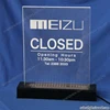 Acrylic LED Edge lit Opening Closed Hour Sign for Mobile Store