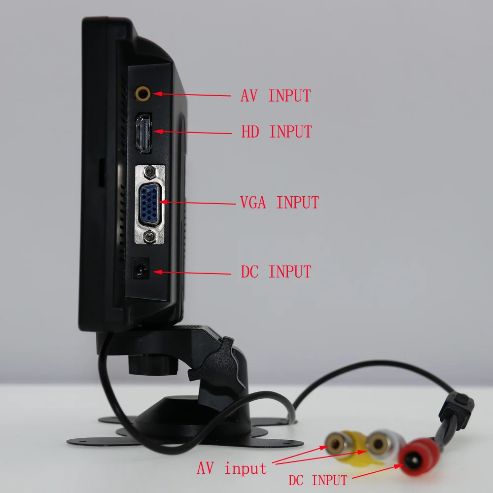 7 Inch Hd Input Vga Input Av Input Dc 1224v High Resolution 1024x600
