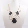 simple gold plated chain jewellery geometric pendant necklace