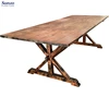 French country solid pine wooden vintage farm dining table