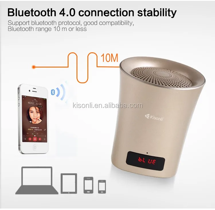 Colorful Super Woofer Speaker Mini Wireless Bluetooth Speaker with clock