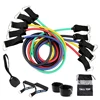 workout set 11 pcs resistance band set pull cord rope exercise tube