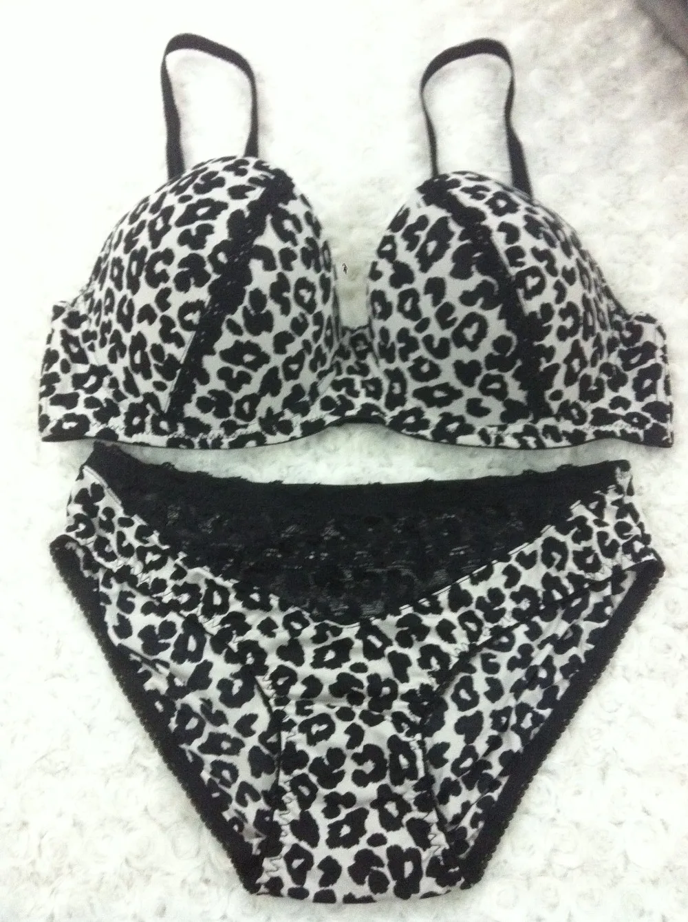 animal print bra and panty set