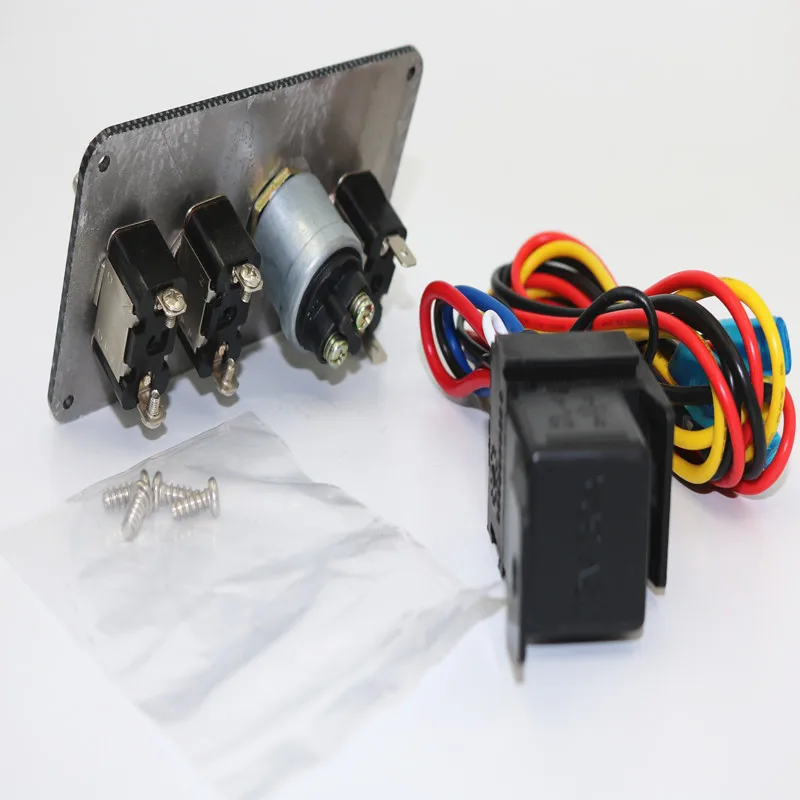 Switch Panel Dc12v Led Carbon Fibre Toggle Engine Start Push Button 12v