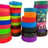 Cute Paw Printed Pattern Pink Anti Proof PVC Coated Polyester Webbing 25 mm 1 inch width