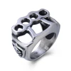 Hot Selling Men's Ring Bone Skull Boxing Glove 316L Stainless Steel Rings