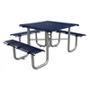 four bench picnic table, large square picnic table