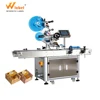 high quality automatic plastic paper food package box plane labeling machine for bread