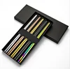 Wholesale Custom Metal Pvd Gold Stainless Steel Personalized Chopsticks