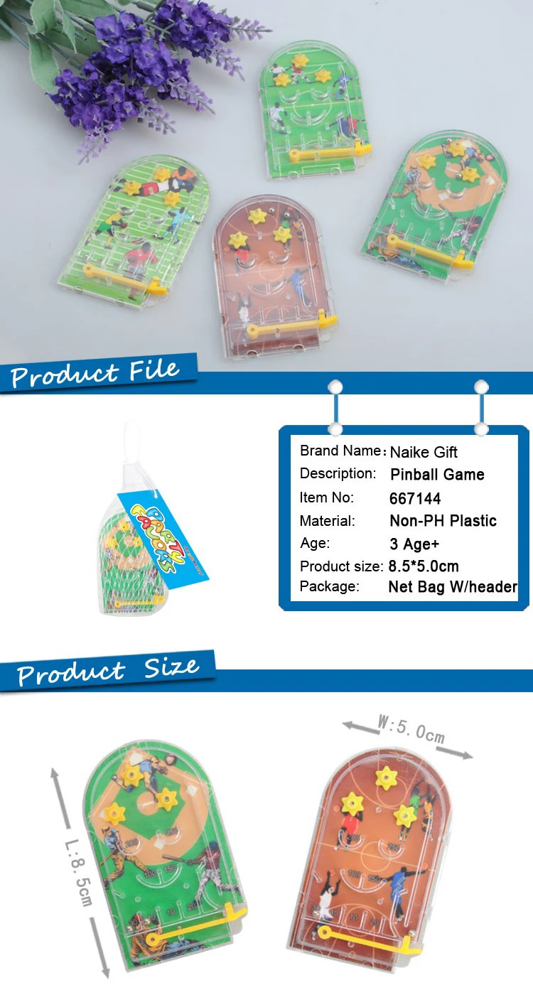 High Quality Plastic Mini Ball Bearing Kids Maze Board Games Pinball