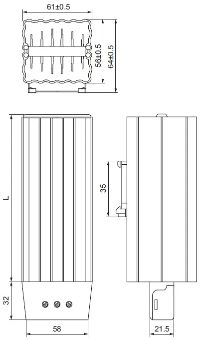 PTC electric temperature limiting heater NTL 151