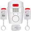 2018 Wireless IR Sensor Detector Loud 105db Security Alarm With 2 Remote Control