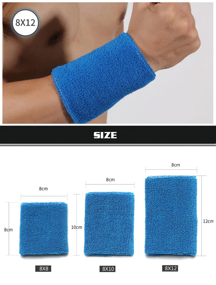 Ks618cotton Sports Basketball Wristband / Sweatband Wrist Sweat Band