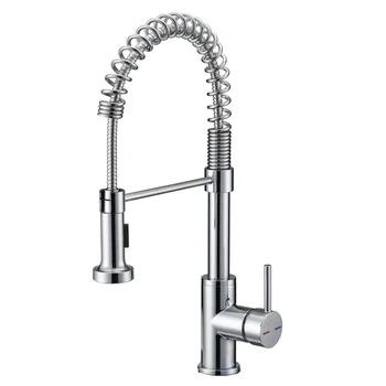 Brass Kitchen Mixer Tap Spring Pull Down Upc Kitchen Faucet With